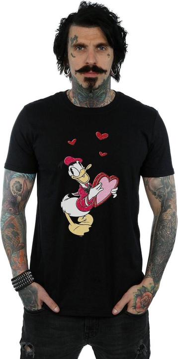 Actual product image Disney Mens Donald Duck Love Heart T-Shirt (XL)
