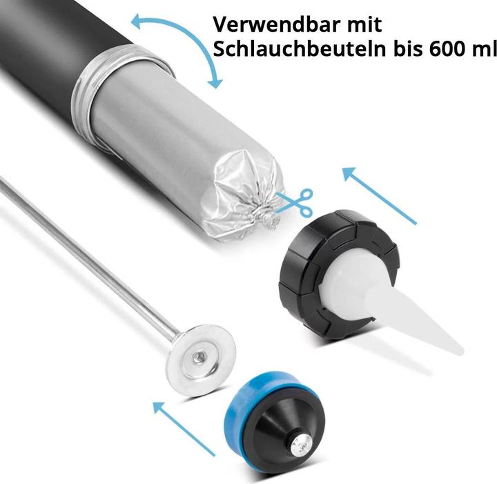 Produktbild Stahlwerk Silikonpistole SPB-600 ST mit 600 ml aus Aluminium Silikonpresse