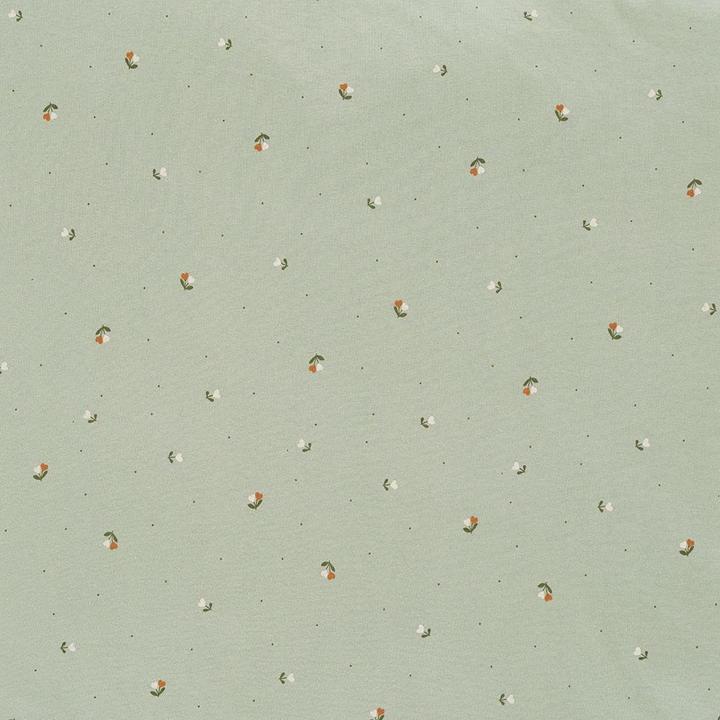 Image du produit Träumeland Parure de lit Jersey Fiore vert 80/80 + /40