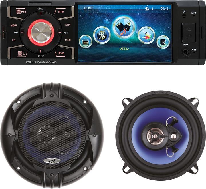 Immagine prodotto PNI Pacchetto lettore MP5 per auto Clementine 9545 + altoparlante coassiale per auto HiFi650, 120 (16.50 cm)