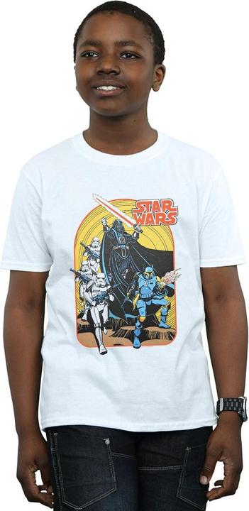 Actual product image Star Wars Boys Vintage Comic Scene T-Shirt (152, 158)