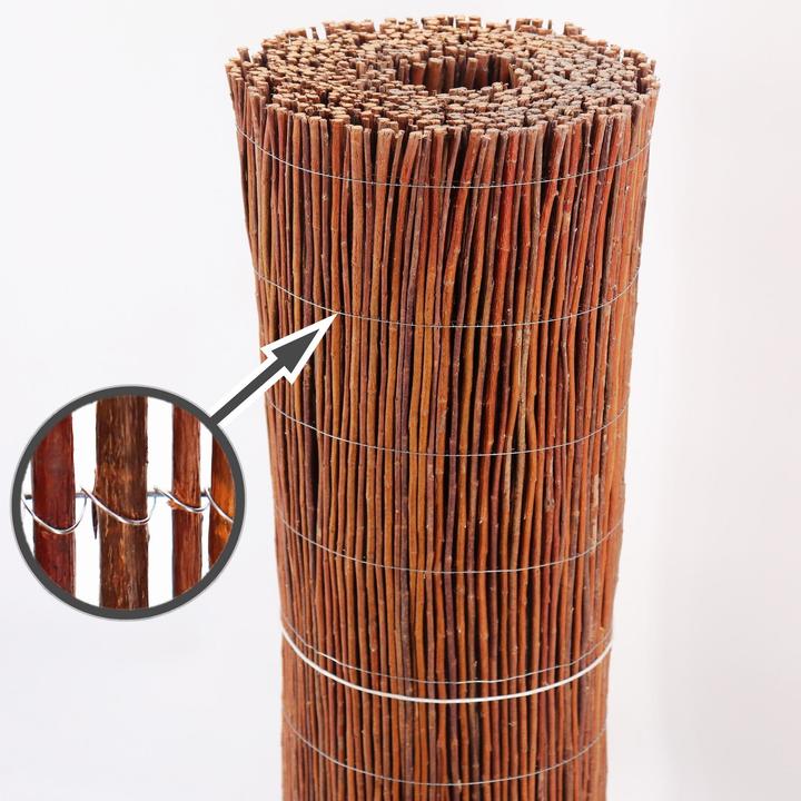 Produktbild Aquagart Weidenmatte 50m x 100 cm I Sichtschutzmatte aus Weiden Natürlicher Sichtschutz für Garten