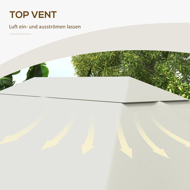 Actual product image Outsunny Pavilion roof with upper ventilation opening (397 cm, 297 cm)