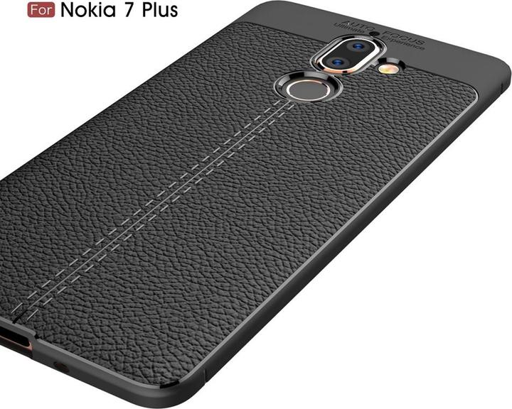 Produktbild Screenguard Nokia 7 Plus Hülle Leather Design TPU Cover (Nokia 7 Plus)