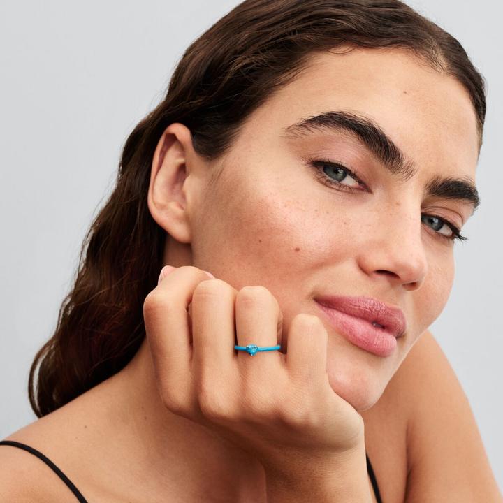 Produktbild Pandora ME Türkisfarbener Herz Stein Ring (64, 925 Silber)