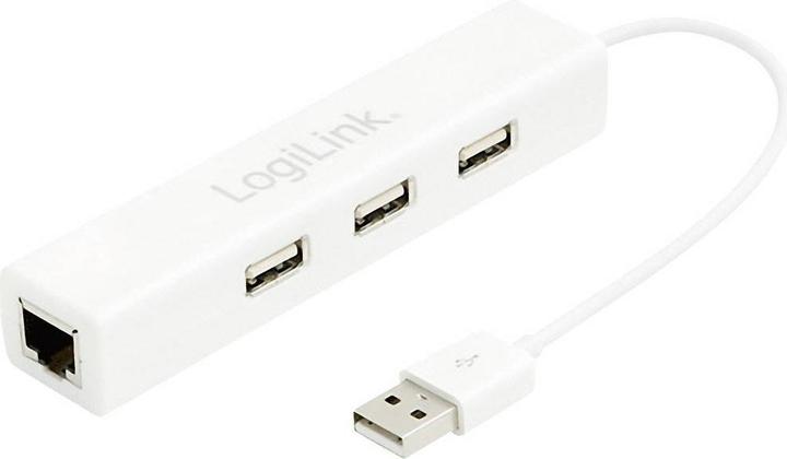Image du produit LogiLink USB 2.0 zu RJ-45 (USB-A, 3 Ports)