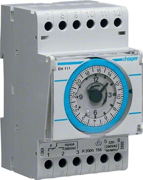 Image du produit Hager Horloge à quartz T Programme journalier DIN