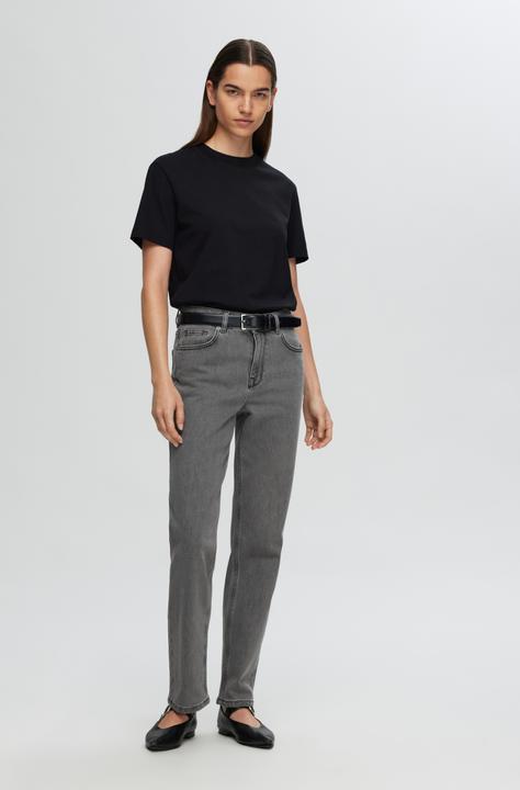 Actual product image Selected Femme Slfalice Mw Straight Eloise Grey Jeans (W31/L34)