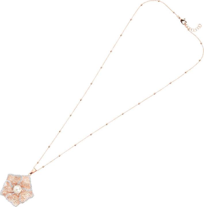 Produktbild Ottaviani Bronze necklace with silver glitter and bijoux pearl