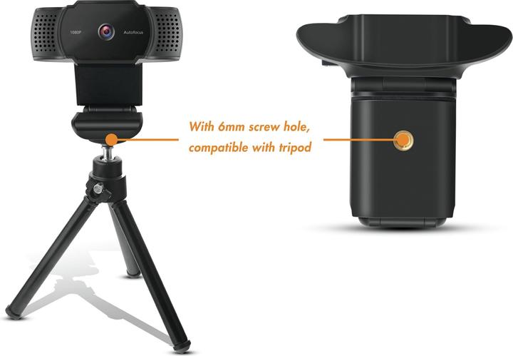Immagine prodotto Conceptronic Webcam AMDIS 1080P HD Webcam+Microfono sw (2 Mpx)