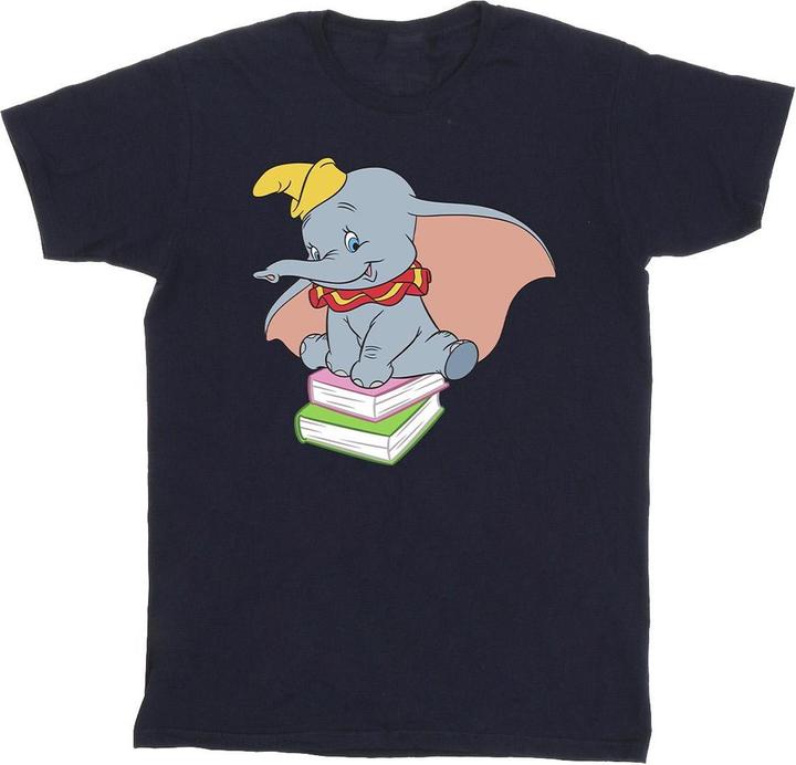 Immagine prodotto Disney Dumbo Sitting On Books Maglietta Ragazze (152, 158)