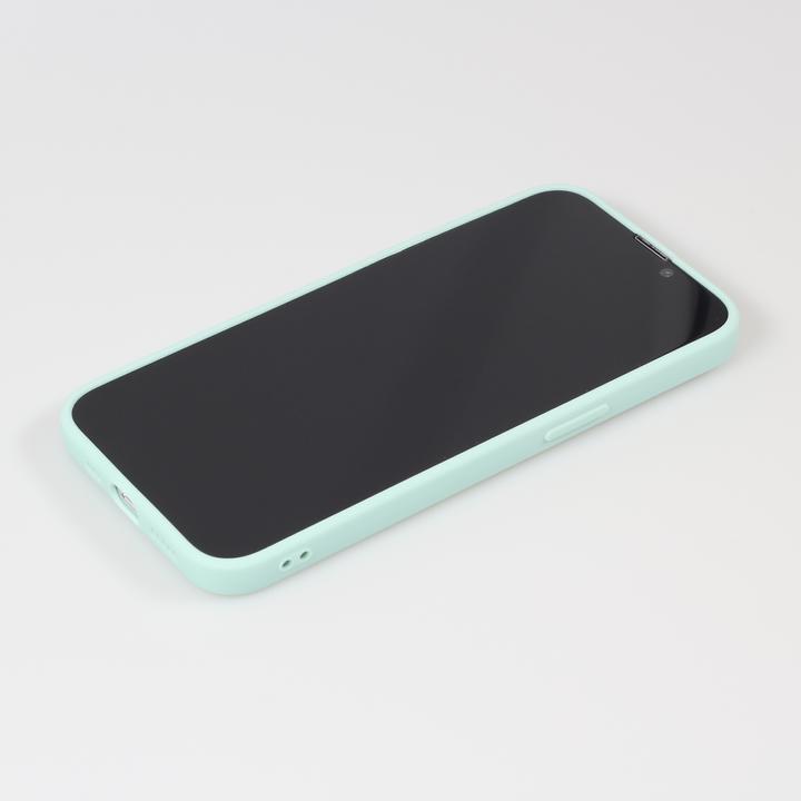 Actual product image PhoneLook Coque Silicone Mat Coeur doré Turquoise (Apple iPhone 15)