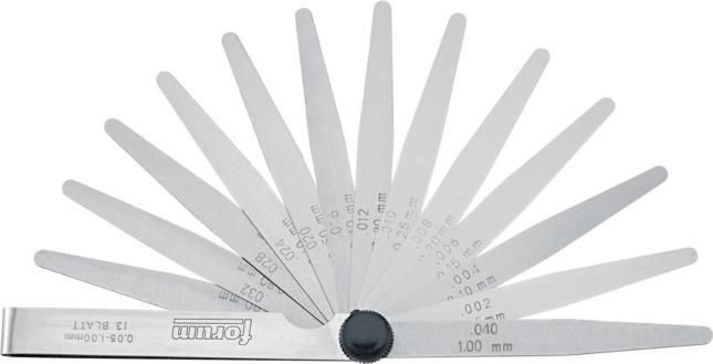 Produktbild Forum Professional Solutions Präzisions-Fühlerlehre, 0,05-1,00 mm, 20 Blatt, 100 mm (10 cm)