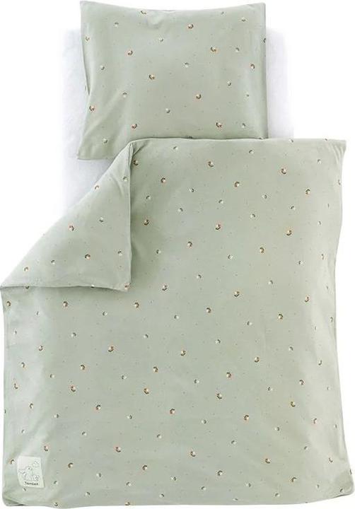 Image du produit Träumeland Parure de lit Jersey Fiore vert 80/80 + /40