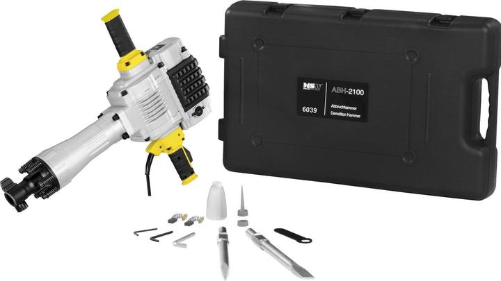 Image du produit MSW Marteau démolisseur ABH-2100 - 2 100 W - 85 joules - 1 600 coups/min - SDS-HEX (Fonctionnement sur secteur)