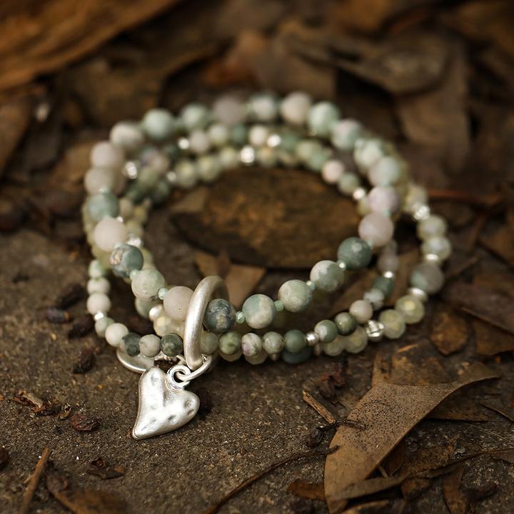 Immagine prodotto Andreani Bracciale con vera giada naturale (8 cm, Giada naturale al 100%)