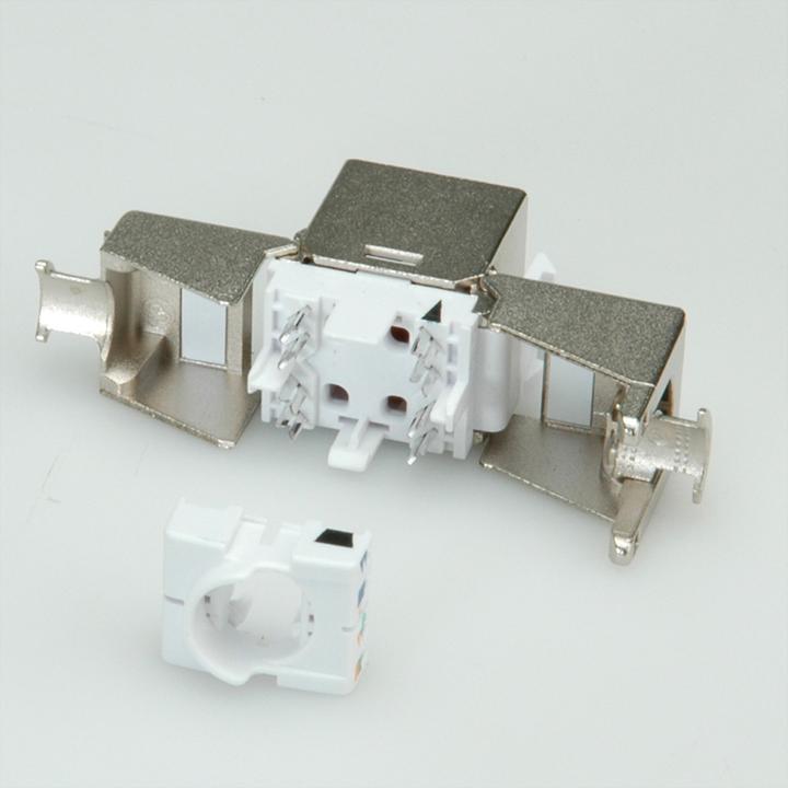 Produktbild Roline C6 Keystone STP180°,werkzeuglos (S/STP, CAT6, 0.04 m)