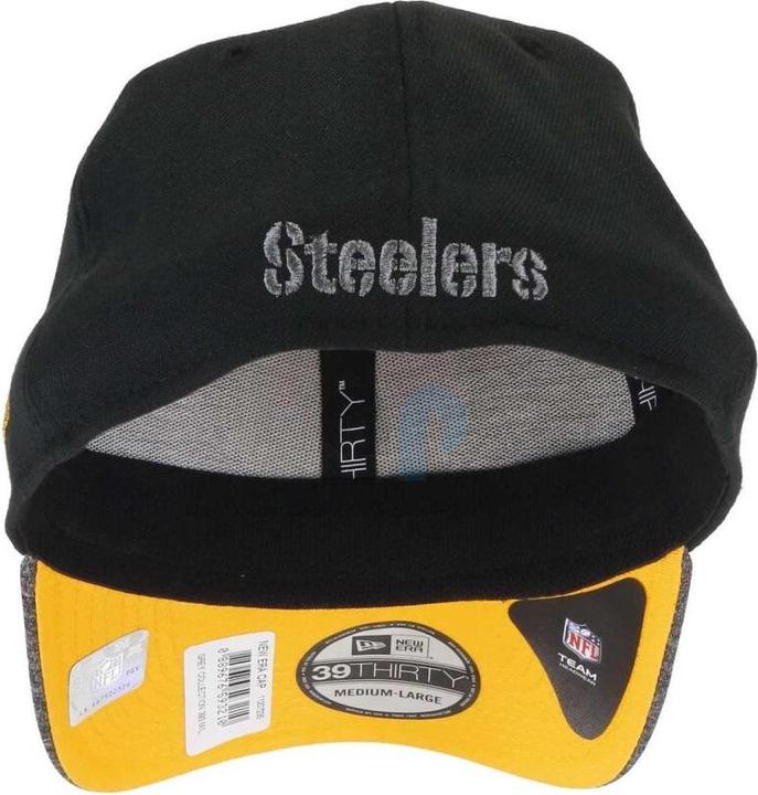 Produktbild New Era NFL - Pittsburgh Steelers - Grey Collection 39Thirty Cap schwarz SM (54, 55, 56, 57)