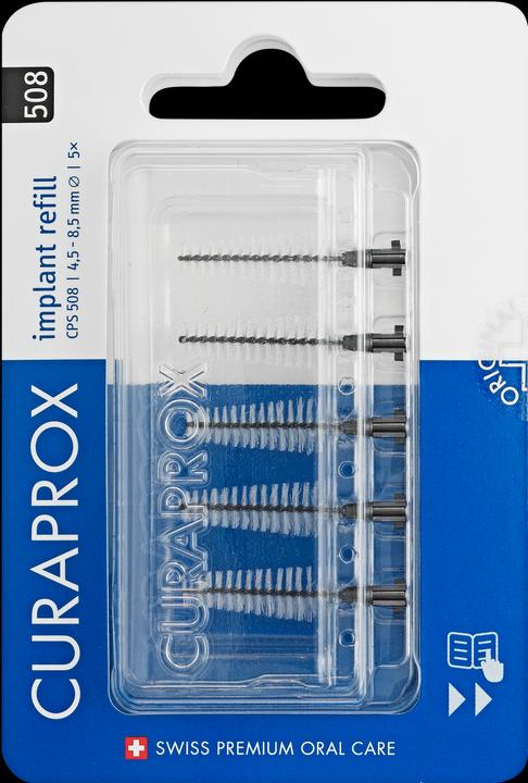 Produktbild Curaprox CPS 508 Implant Interdentalbürsten refill black (4 x, 8.50 mm)