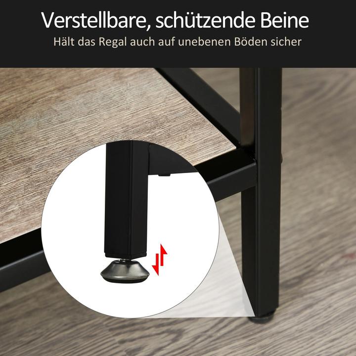 Actual product image Swisshandel24 Standing shelf, bookshelf, storage shelf, industrial style, filing shelf, kitchen shelf, P2 (120 x 32 x 95 cm)