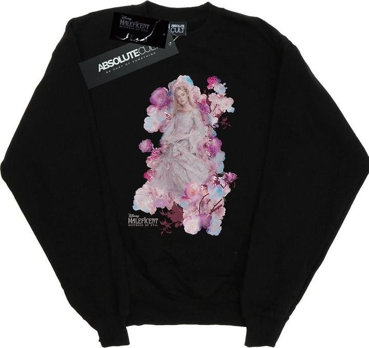 Actual product image Disney Girls Maleficent Mistress Of Evil Aurora Rose Bush Sweatshirt (104)