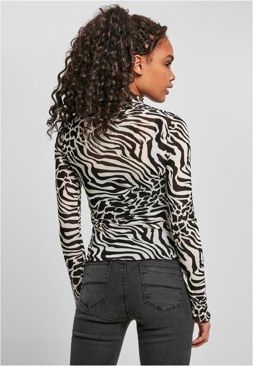 Immagine prodotto Urban Classics Donna AOP Mesh Turtleneck Longsleeve (XL)