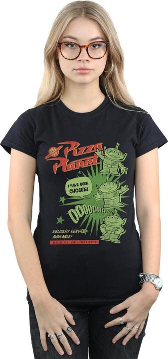 Actual product image Disney Womens/Ladies Toy Story 4 Pizza Planet Little Green Men Cotton T-Shirt (S)