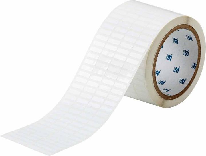Actual product image Brady THT-14-473-10, Tension dissipative polyester, White, 16.51 x 5.08 mm, permanent, 4-lane (1