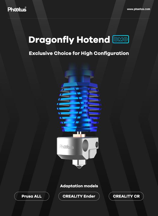 Actual product image Phaetus Dragonfly hot-end BMO (Hotend)