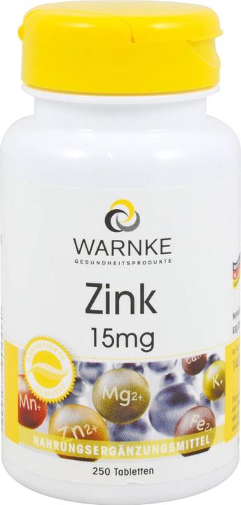 Produktbild Warnke Zink 15 mg Tabletten, 250 St. Tabletten (250 Stück, Tabletten)