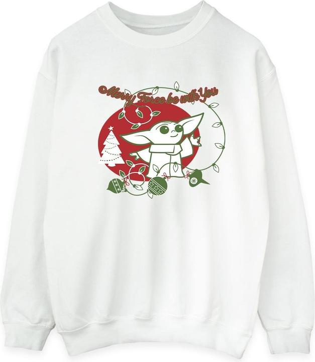 Actual product image Star Wars Mens Baby Yoda Force Be With You Sweatshirt (S)