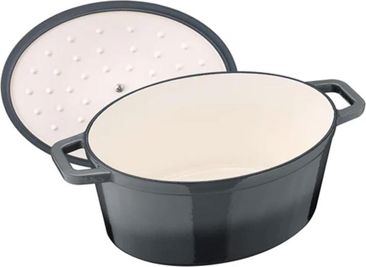 Produktbild Berndes Bräter Cocotte B.IRON Gusseisen oval 31 x 24 cm 6 Liter schwarz INDUKTION (Bräter + Schmortopf, Gusseisen)