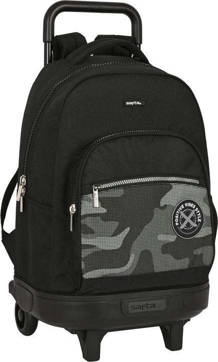 Image du produit Safta Sac à dos scolaire à roulettes Stone Noir 33 x 45 x 22 cm