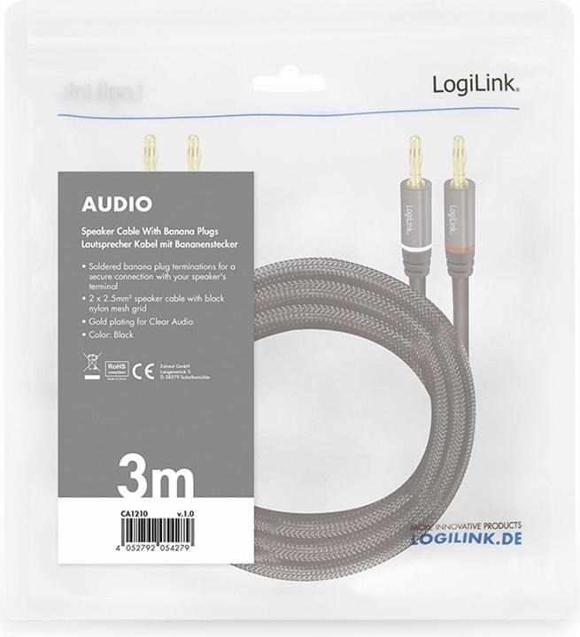 Produktbild LogiLink CA Lautsprecherkabel (5 m, 2 mm²)
