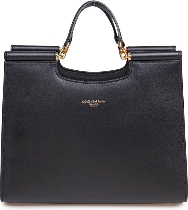 Produktbild Dolce & Gabbana small sicily shopping bag in black leather