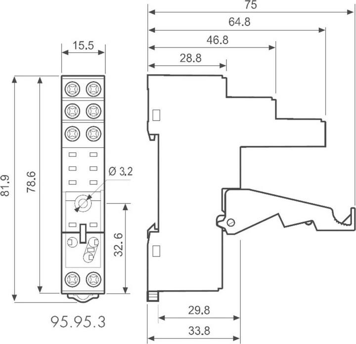 Actual product image Finder Relay socket 1 pc. 95.95.3 Series 40, Series 44 40.52, 40.61, 44.62 (Relay socket)