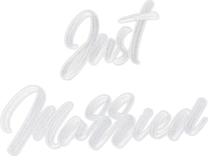 Produktbild Partydeco Bügelflicken - Just Married