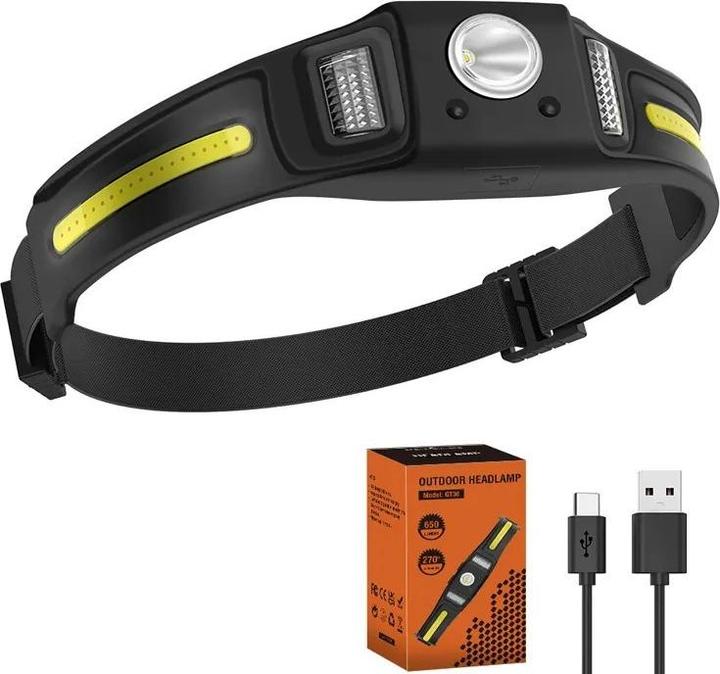 Immagine prodotto Boruit Lampada frontale con luce di emergenza - 650 Lm (650 lm)