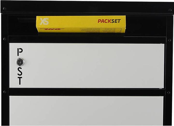 Image du produit SafePost 65 TIAMAT boîte à paquets noir/blanc + 12 fentes