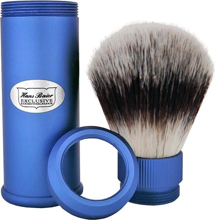 Produktbild Reiserasierpinsel ALuminium blau Synthetik (Rasierpinsel)
