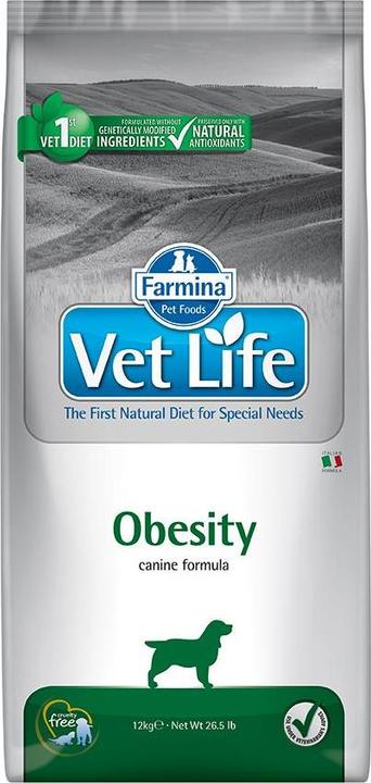 Actual product image Farmina vet life obesity - food for 12 kg obese dogs (Adult, 1 pcs., 12000 g)