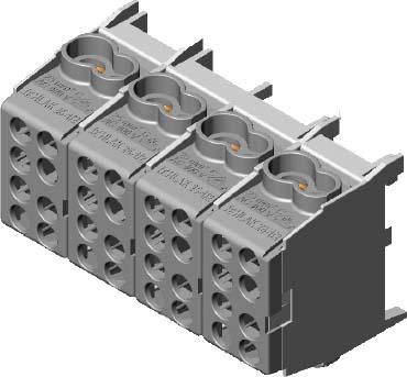 Produktbild Pollmann Elektrotechnik Hauptleitungsabzweigklemme grau 4-pol 25qmm HLAK-25 4/8gr-S 1