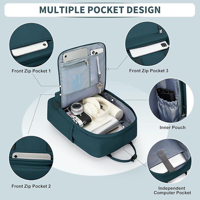 Immagine prodotto Only-Bags.Store Zaino per computer portatile a tinta unita, semplice zaino per la scuola in stile preppy, sport da