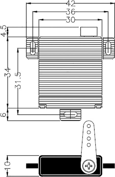 Image du produit Hitec Servo Midi HS-125MG Serveur analogique