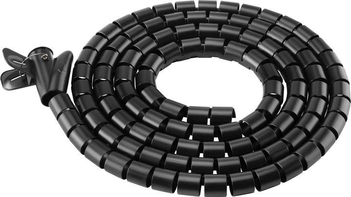 Produktbild Purelink Kabelspirale Polyethylen 2,50m Schwarz (Kabelschlauch, 250 cm)