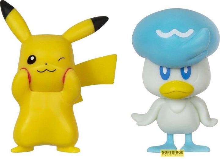 Actual product image Jazwares Pokémon Gen IX Battle Figure Pack Mini Figure 2-Pack Pikachu & Quaxly 5 cm