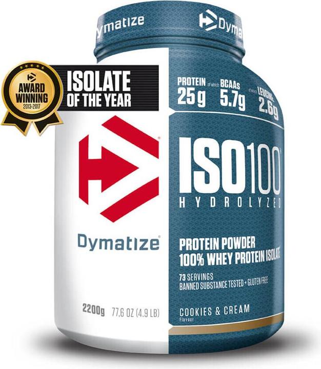Produktbild Dymatize ISO 100 Hydrolyzed (Cookies & Cream, 1 Stk., 2264 g)