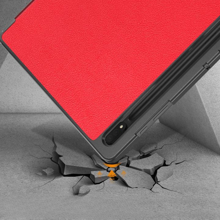 Produktbild Cover-Discount Galaxy Tab S9 Ultra - Tri-fold Smart Case rot (Galaxy Tab S9 Ultra)