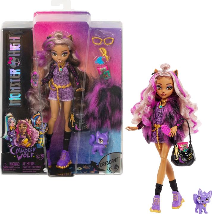 Immagine prodotto Monster High Bambola lupo Clawdeen con animale domestico e accessori