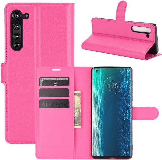 Actual product image MU Classic Litchi Leather Bookcover Series (Motorola Edge)
